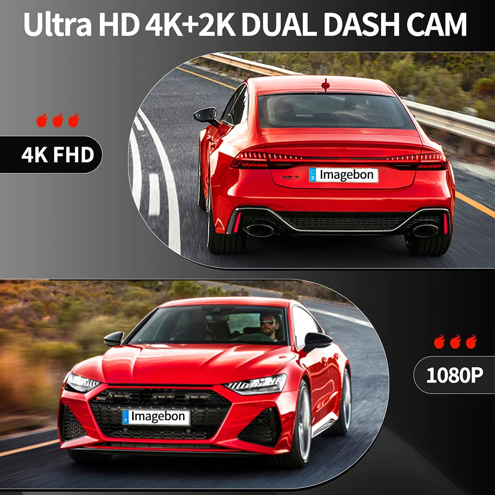 9'' Imagebon A8Pro ADAS Wireless Carplay & Android Auto Dash Cam