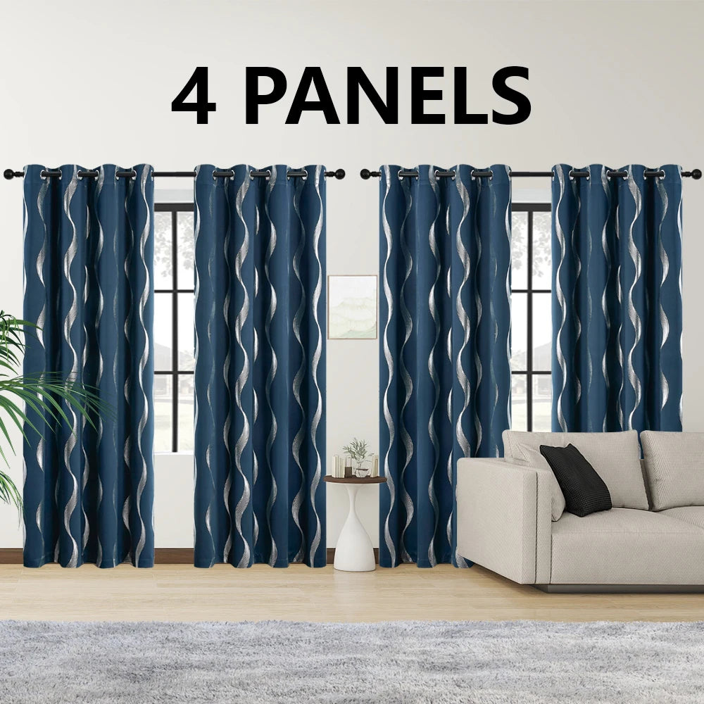 4PCS Blackout Curtains