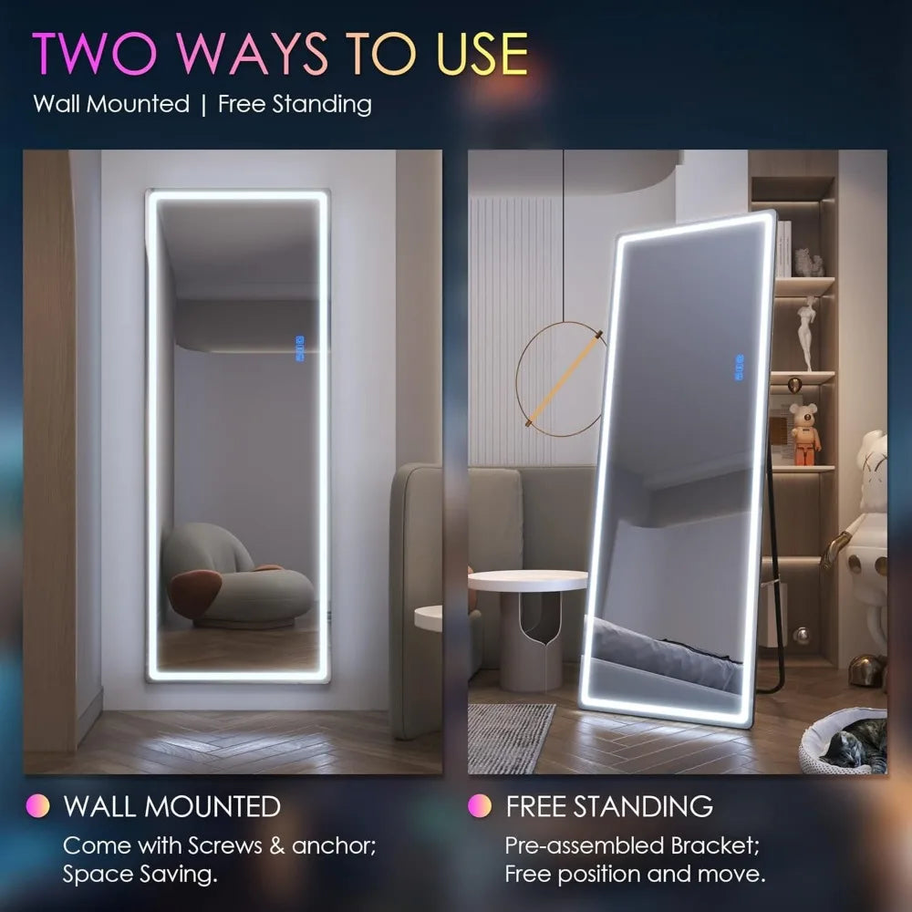 Full Length Floor Mirror with Lights