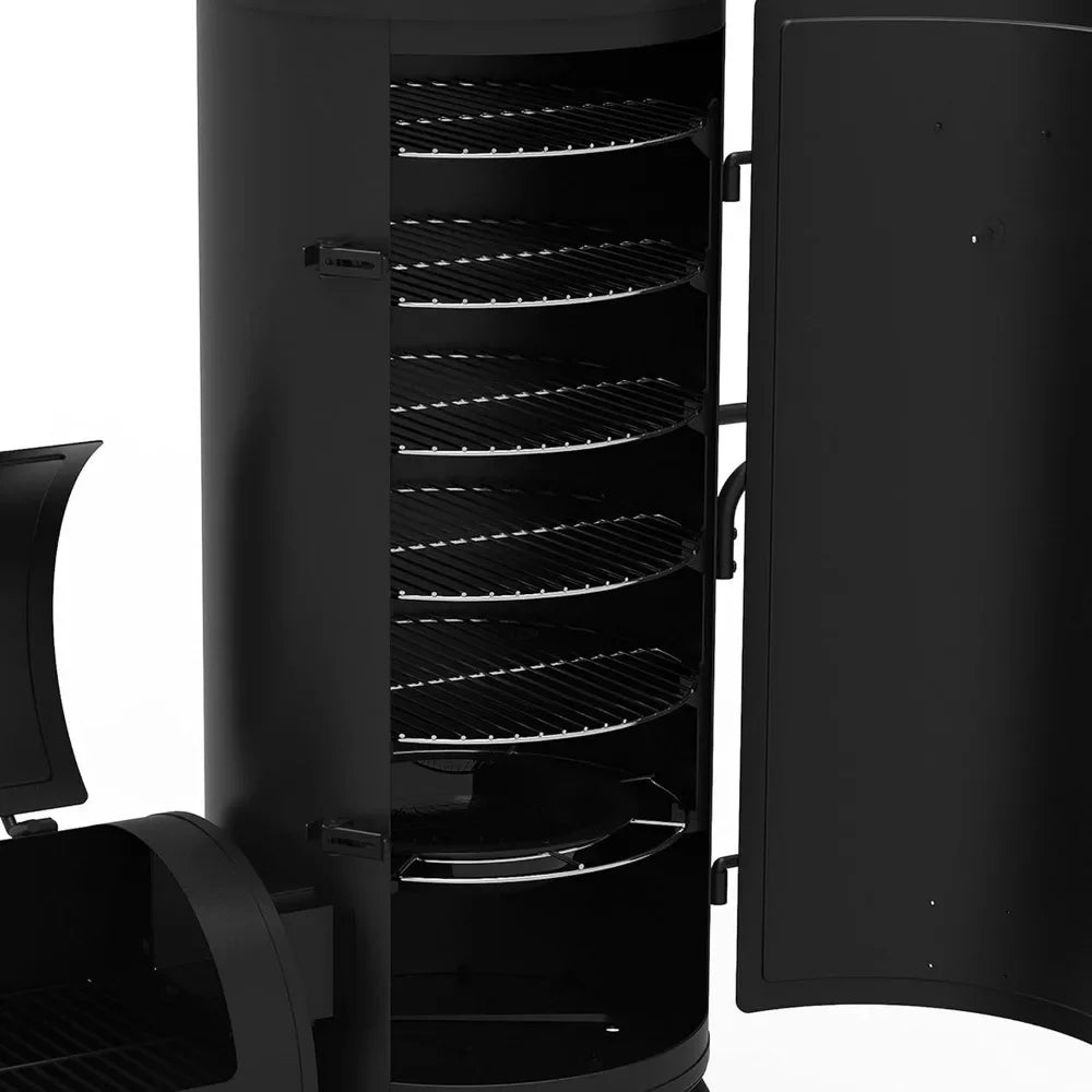 Heavy-Duty Vertical Offset Charcoal Smoker & Grill