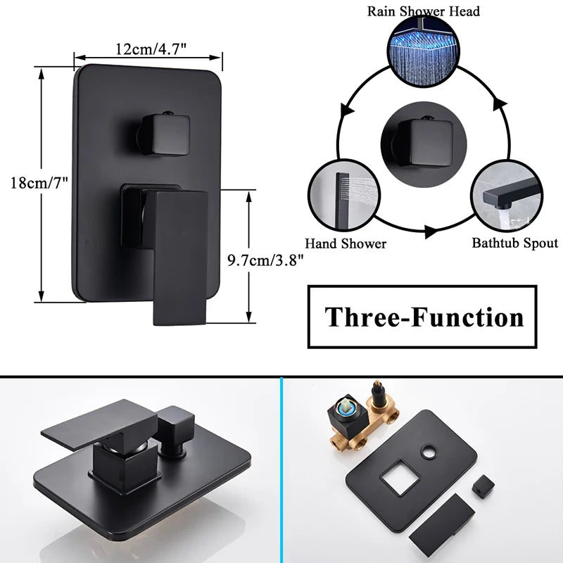 Wall Mounted Bathtub Shower Mixer Tap Shower Set
