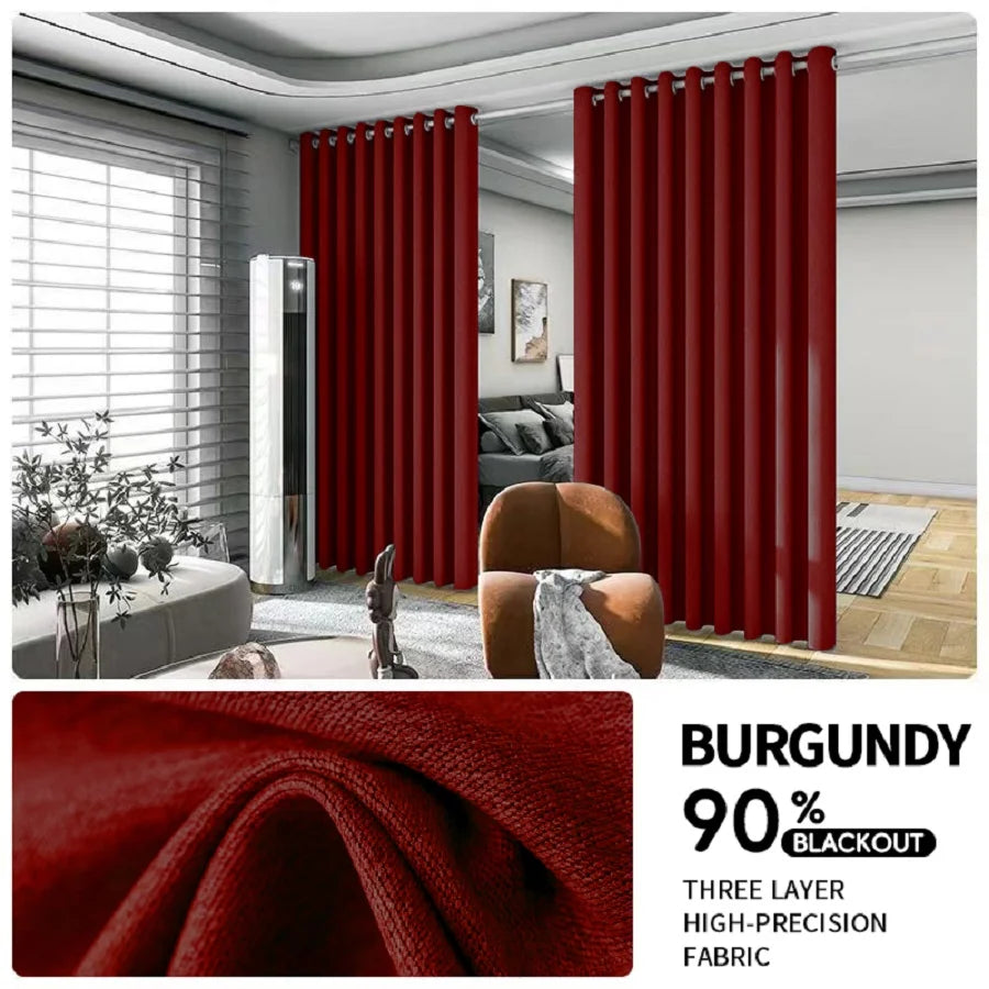 2PCS Room Divider BlackOut Curtain for Living Room