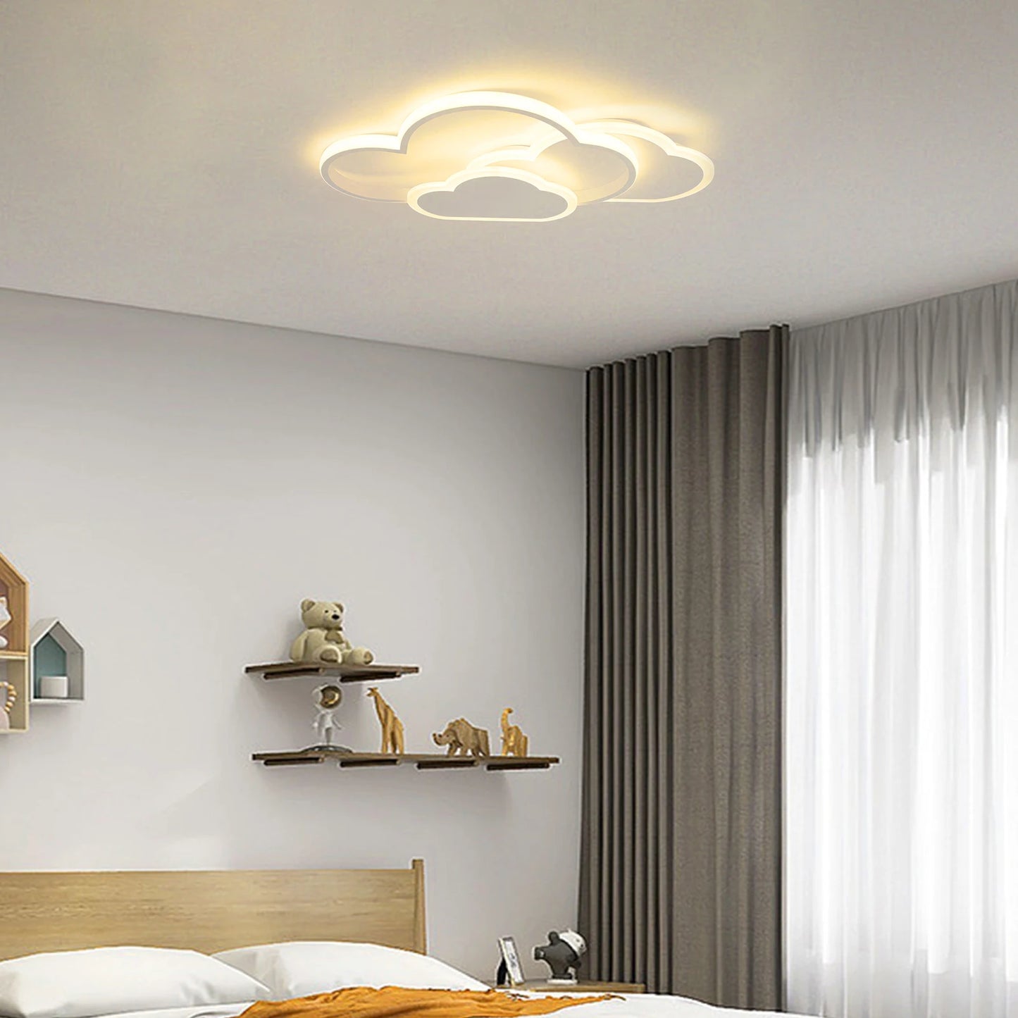 Cloud LED Ceiling Lamp 22" Modern Minimalist Lighting 52cm
