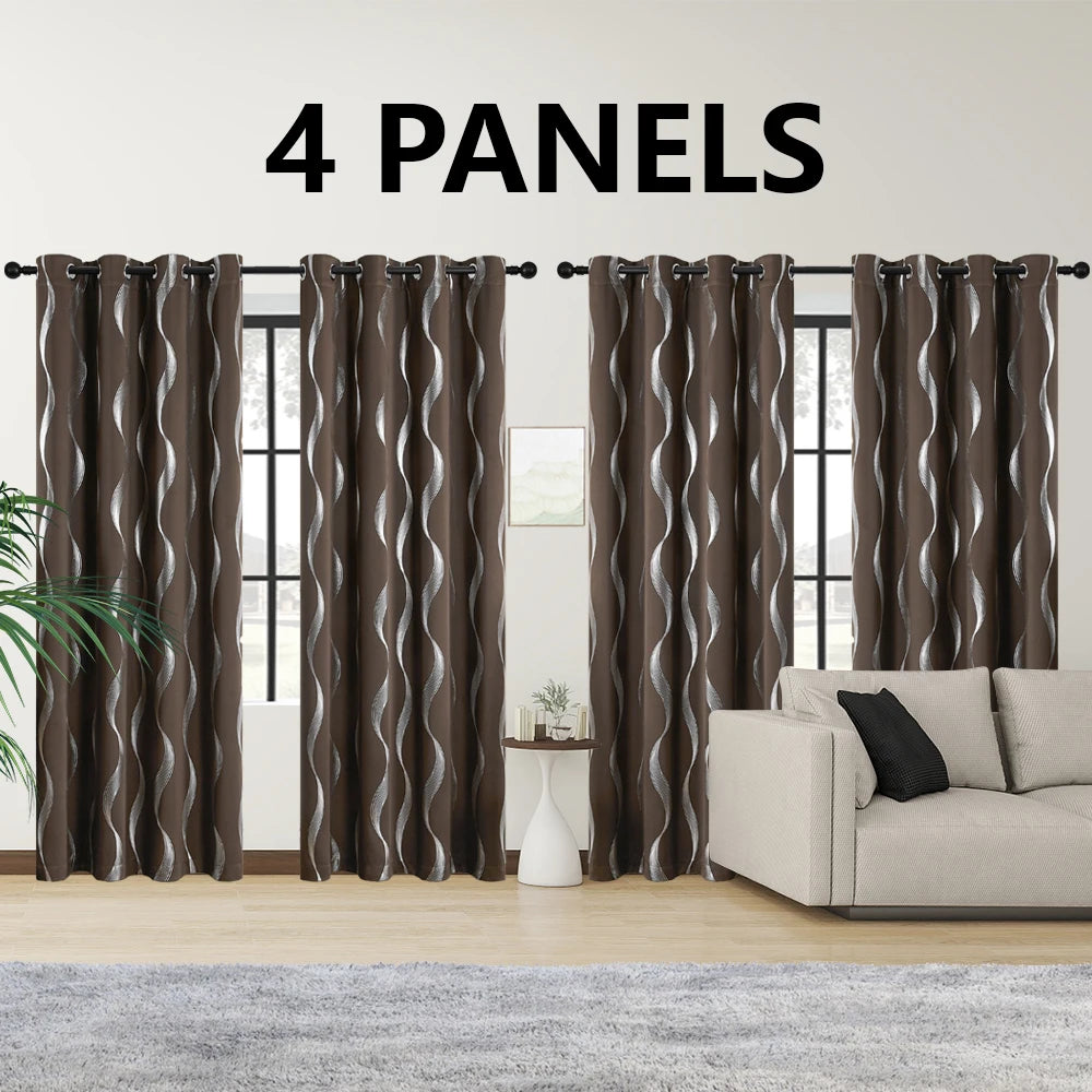 4PCS Blackout Curtains