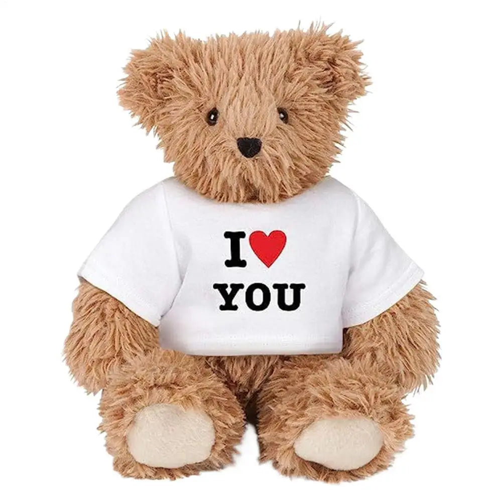 Cute Bear Plushies Bear Toy Stuffed Animal With Red Heart Valentine's Day