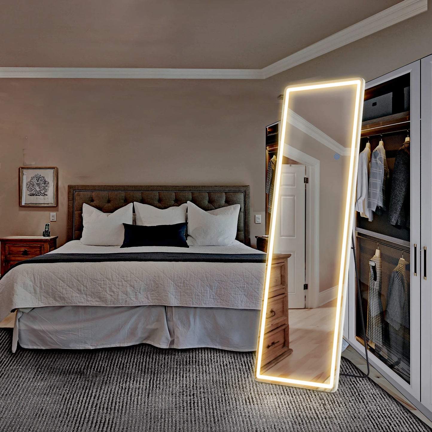 64"x21" Full Length Mirror Standing Hanging or Wall-Mounted Mirrors