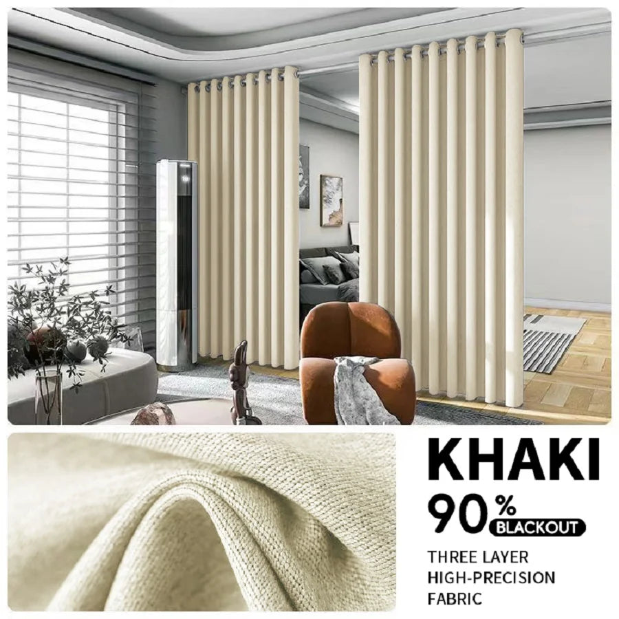 2PCS Room Divider BlackOut Curtain for Living Room