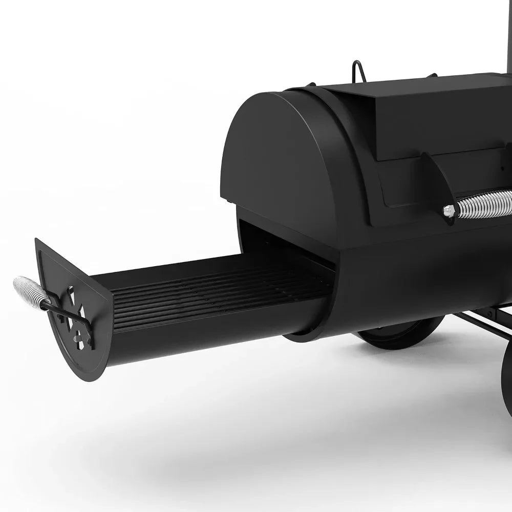 Heavy-Duty Vertical Offset Charcoal Smoker & Grill