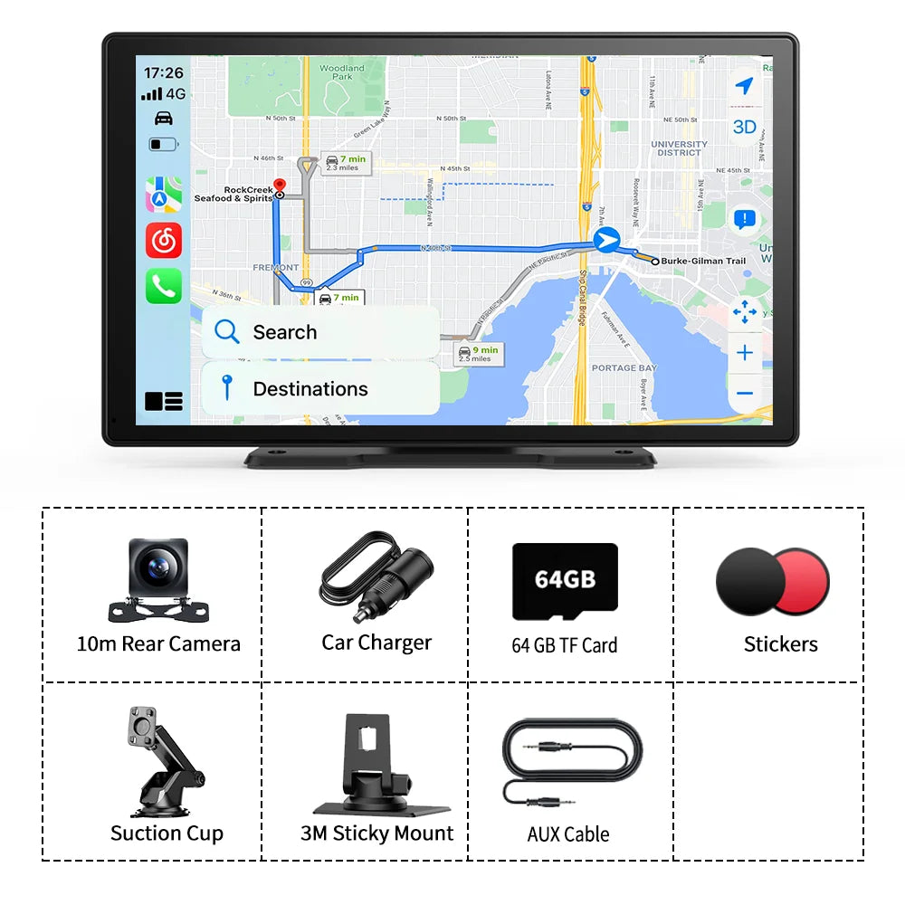 9'' Imagebon A8Pro ADAS Wireless Carplay & Android Auto Dash Cam