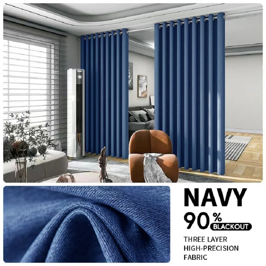 2PCS Room Divider BlackOut Curtain for Living Room