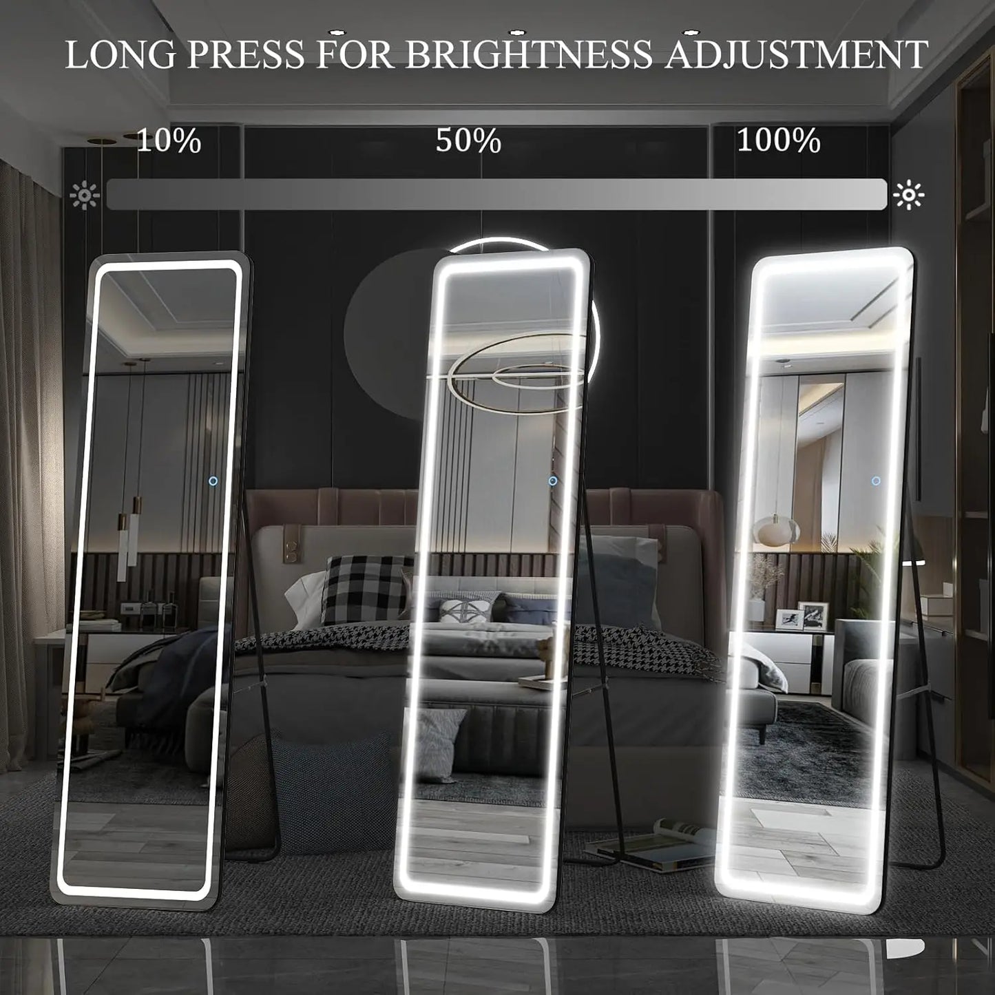 Wall Mounted Hanging Mirror with Lights-Makeup Vanity Mirror