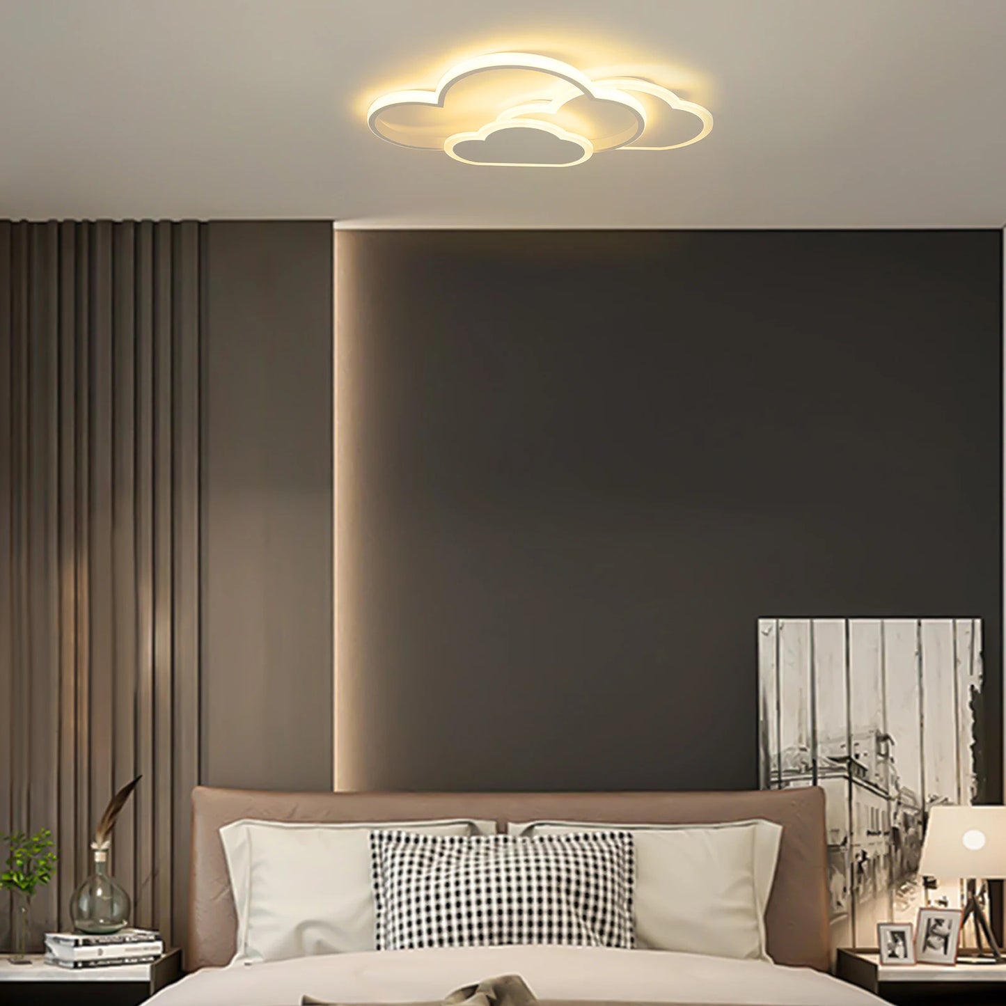Cloud LED Ceiling Lamp 22" Modern Minimalist Lighting 52cm