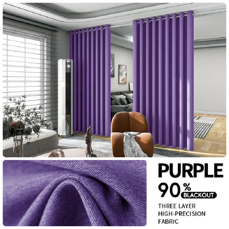 2PCS Room Divider BlackOut Curtain for Living Room
