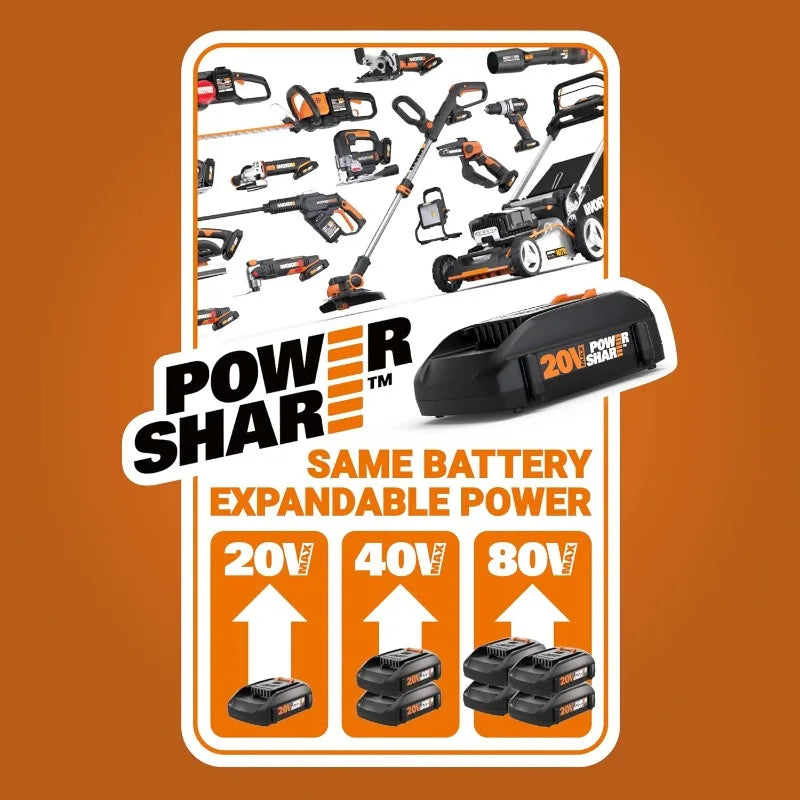 20V 5.0Ah Robotic Lawn Mower 1/2 Acre / 21,780 Sq Ft. Power Share - WR155 (Battery & Charger Included)