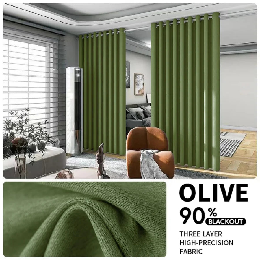 2PCS Room Divider BlackOut Curtain for Living Room