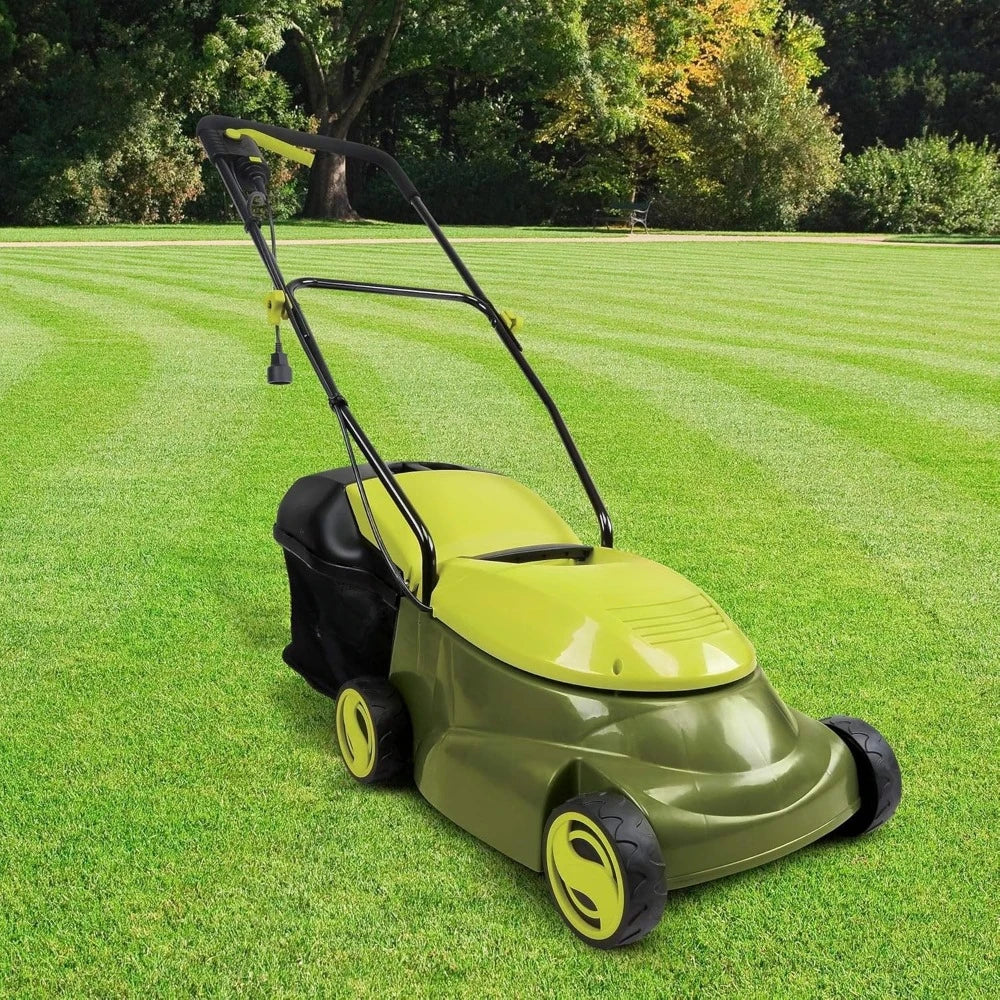 MJ401E 14-Inch 12-Amp Electric Lawn Mower w/Collapsible Handle for Storage