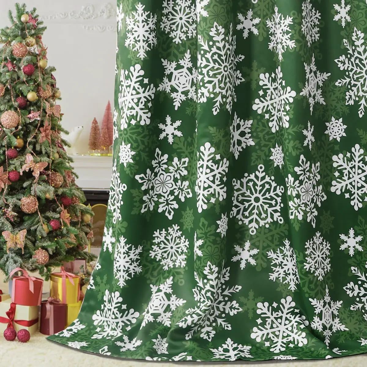 Blackout Curtains 96 Inch Length 2 Panels Set Floral Print Curtain Drapes