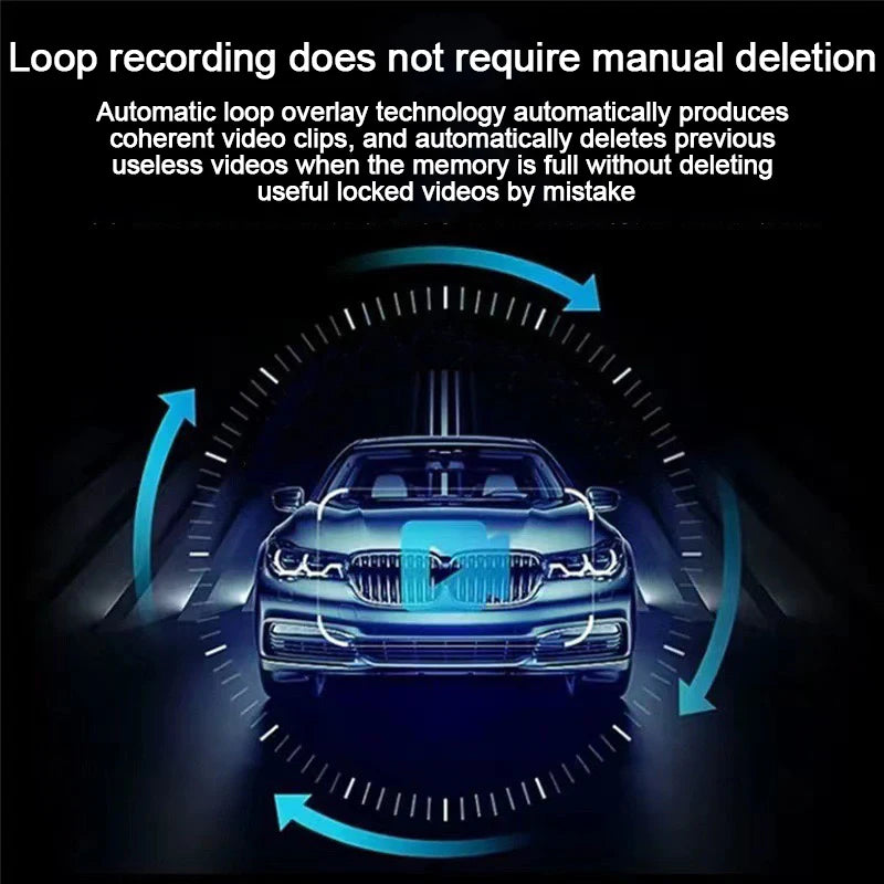 1080P HD 3 Camera Car Dash Recorder Night Vision