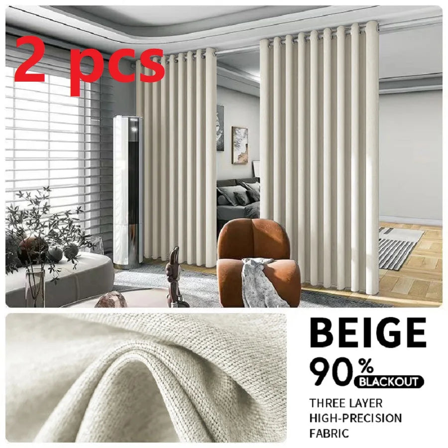 2PCS Room Divider BlackOut Curtain for Living Room