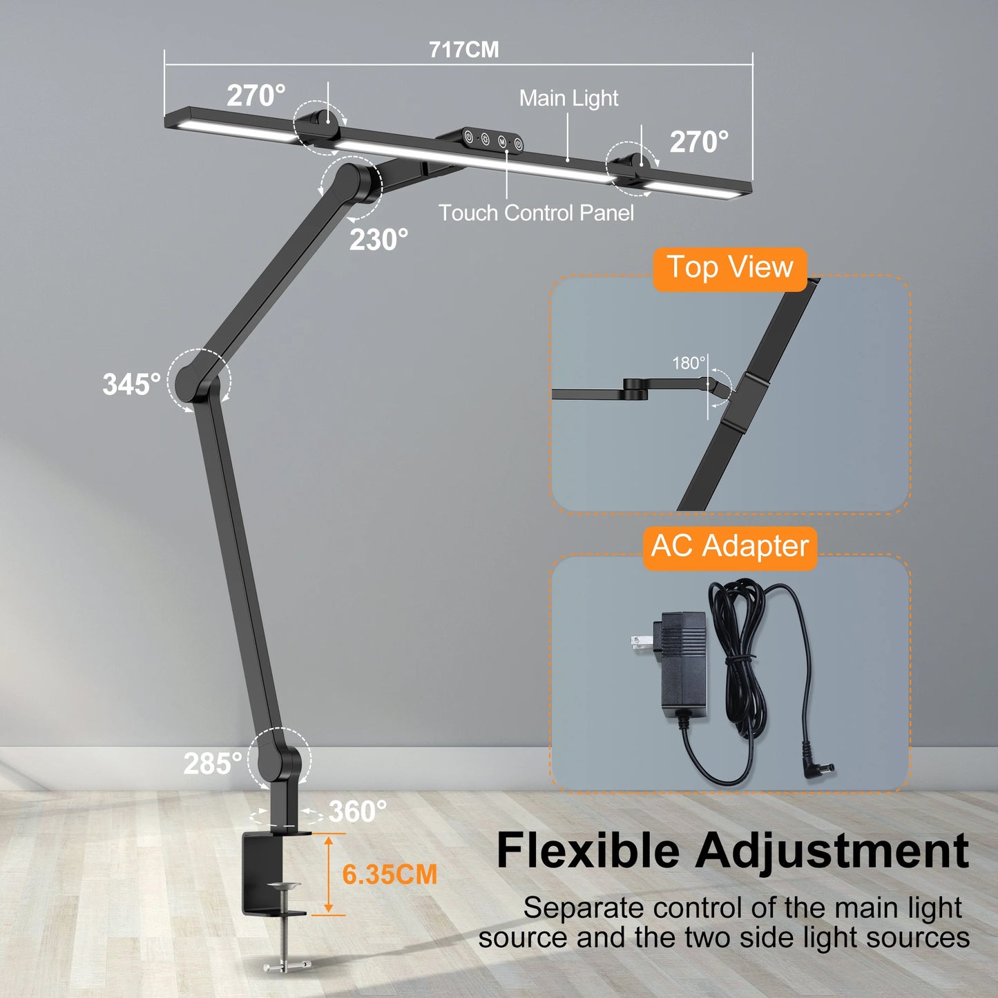 Architect Desk Lamp for Home Office with Atmosphere Lighting