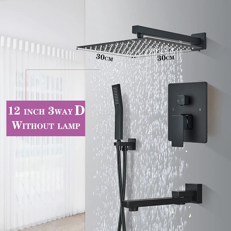 Wall Mounted Bathtub Shower Mixer Tap Shower Set