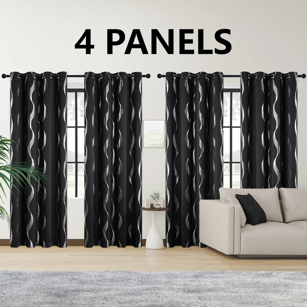 4PCS Blackout Curtains