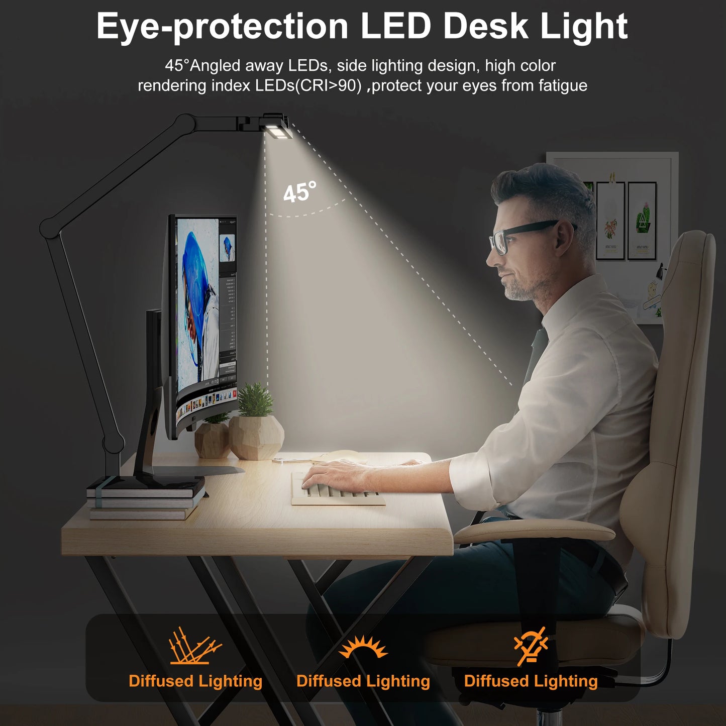 Architect Desk Lamp for Home Office with Atmosphere Lighting