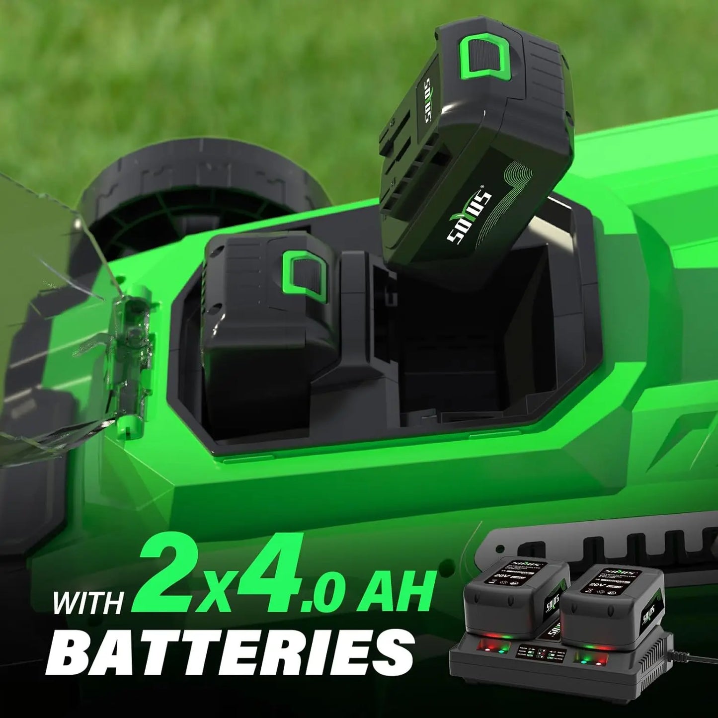 15 Inch 40V Battery Powered Lawn Mower with Brushless Motor