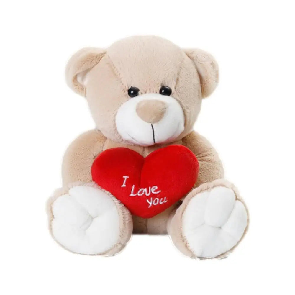 Cute Bear Plushies Bear Toy Stuffed Animal With Red Heart Valentine's Day