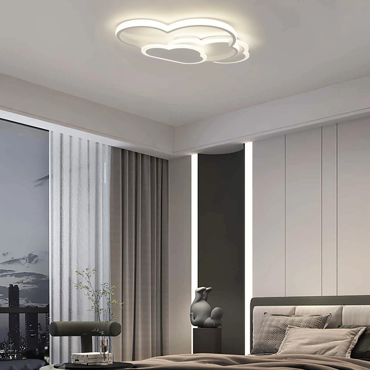 Cloud LED Ceiling Lamp 22" Modern Minimalist Lighting 52cm