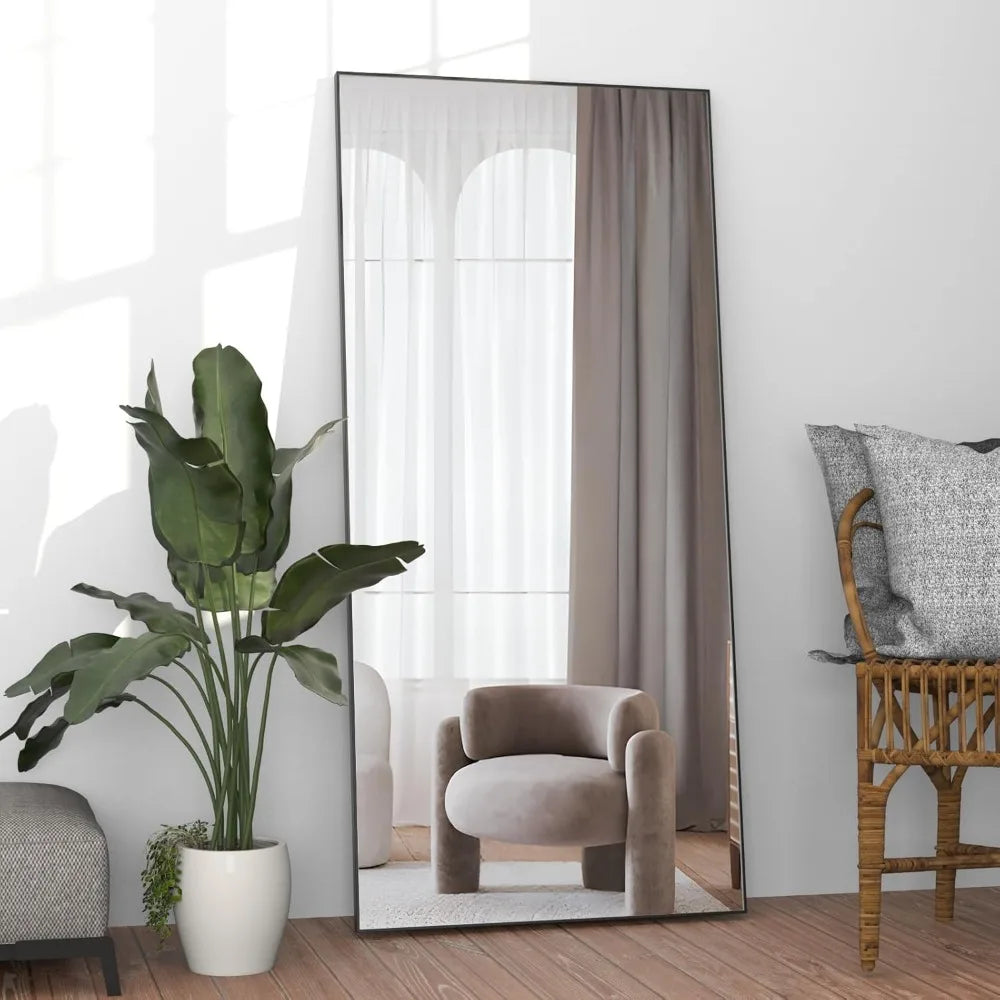 65"x24"Large Black Body Rectangle Mirror Standing Hanging or Leaning Against Wall