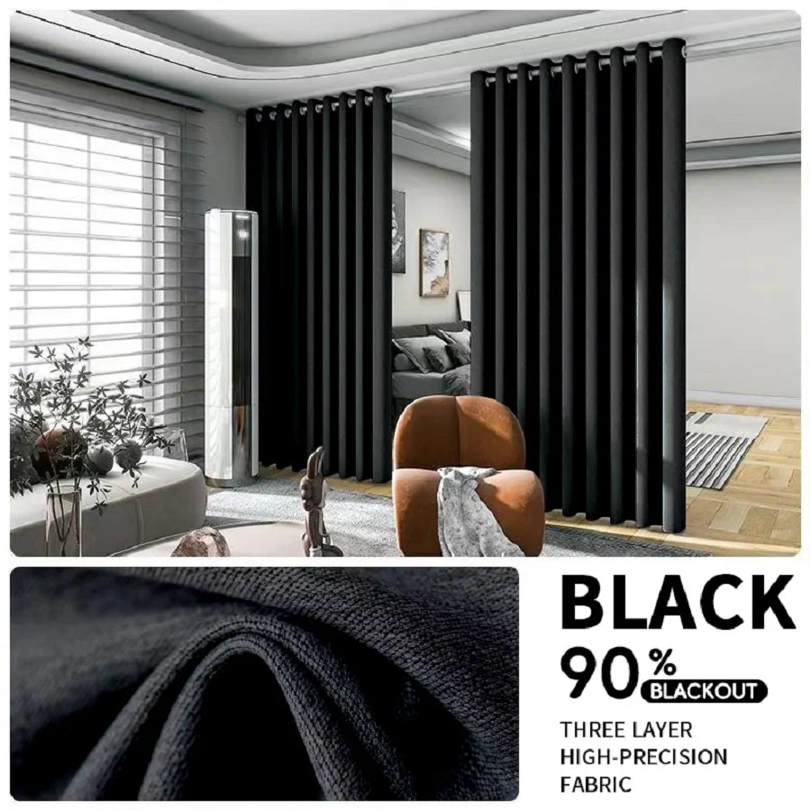 2PCS Room Divider BlackOut Curtain for Living Room