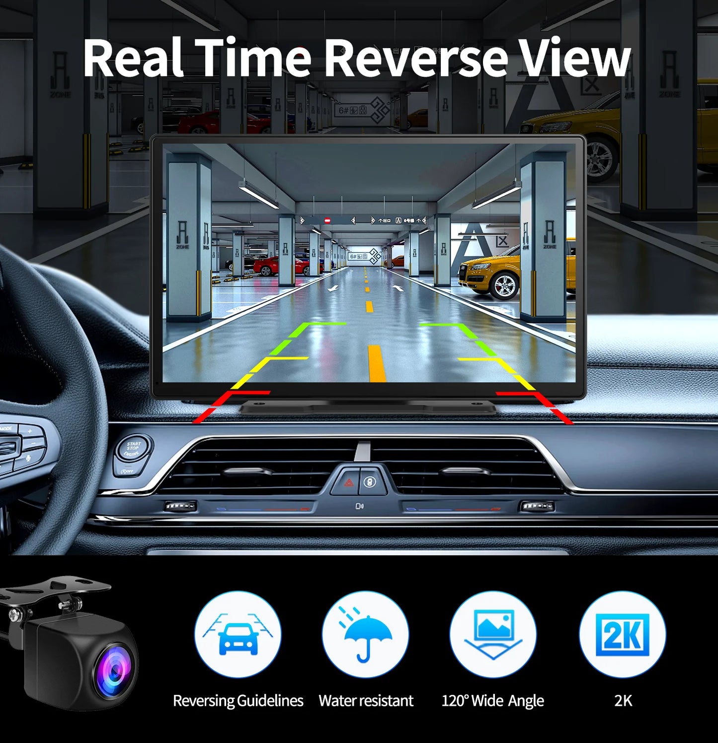 9'' Imagebon A8Pro ADAS Wireless Carplay & Android Auto Dash Cam