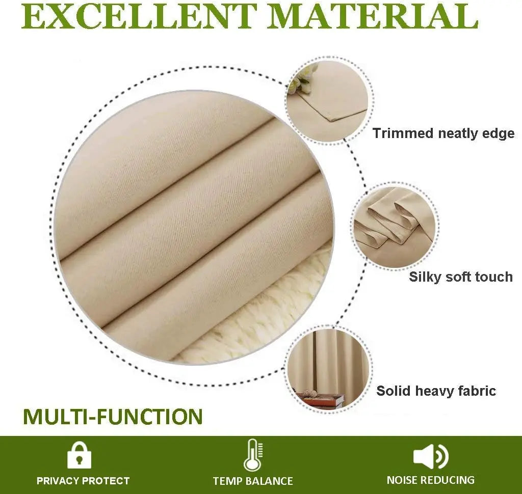 2PCS Room Divider BlackOut Curtain for Living Room