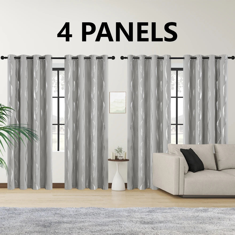 4PCS Blackout Curtains