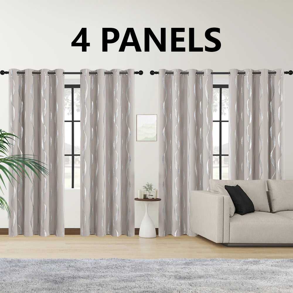 4PCS Blackout Curtains