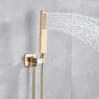 8" Rainfall Bath Shower Faucet Set with Handshower