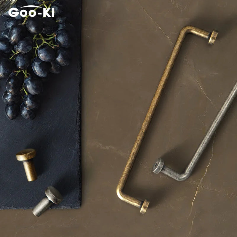 Goo-Ki Modern Black Silver Bronze Handles Cabinet Pulls