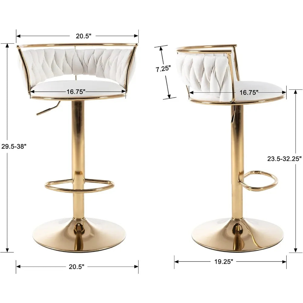 Velvet Adjustable Height Barstools