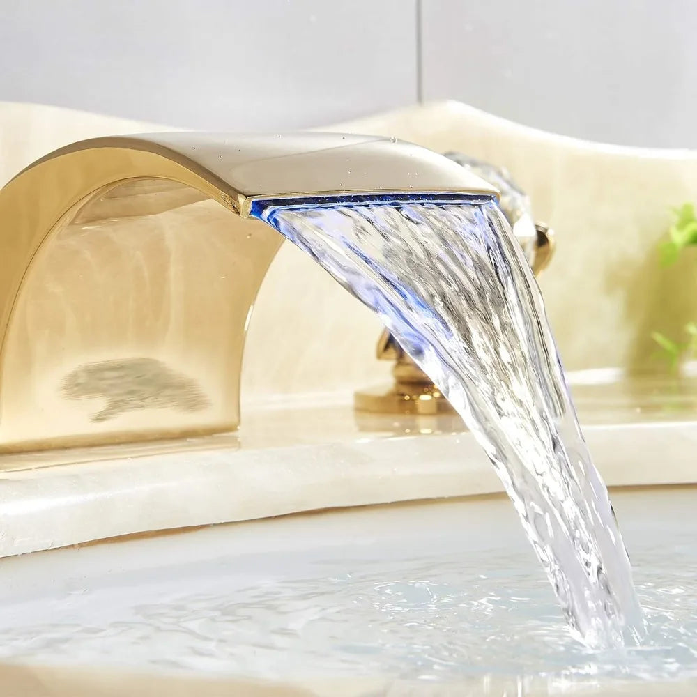 LED Widespread Bathroom Faucet