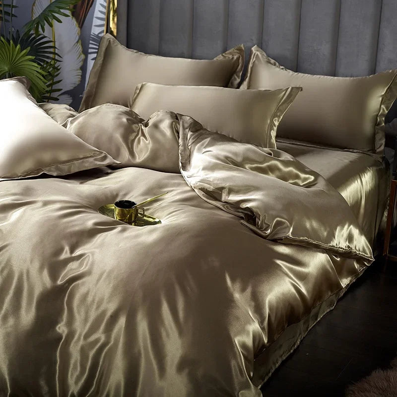 100% Pure Silk Bed Linen Set King Queen Full Twin Size