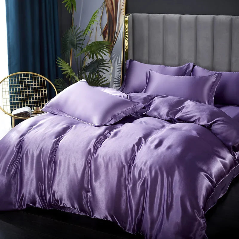 100% Pure Silk Bed Linen Set King Queen Full Twin Size