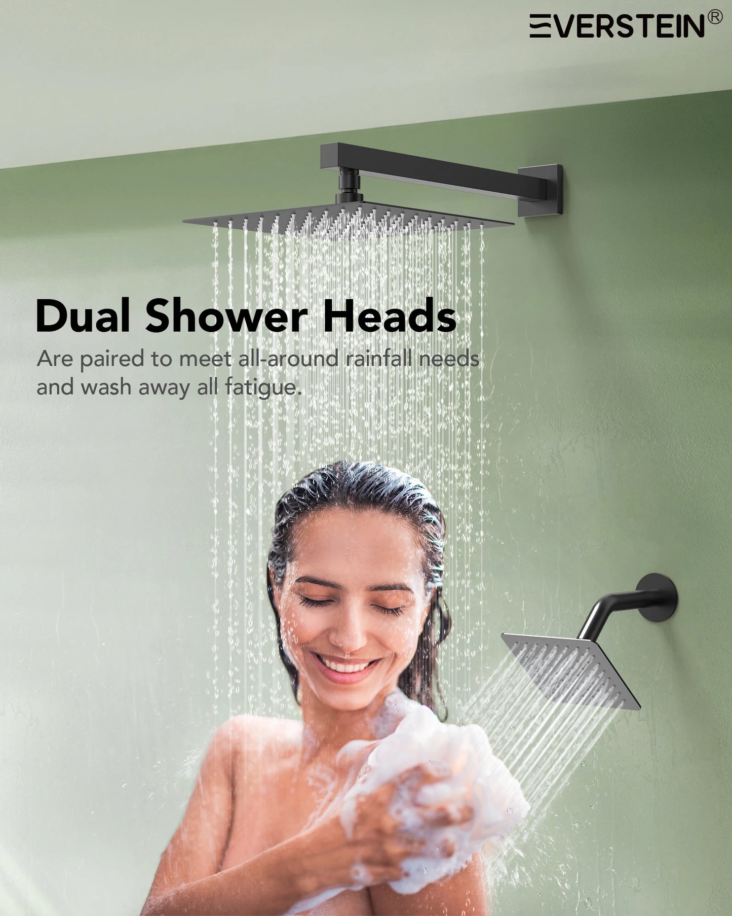 Dual Rainfall Shower Head