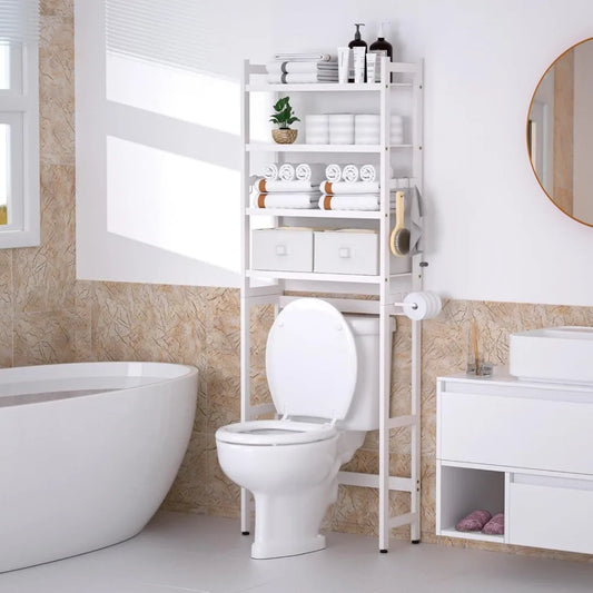 4-Tier Bamboo Over Toilet Organizer Rack