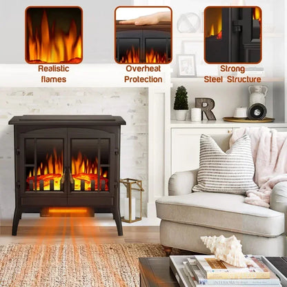 Qwqwxbeauty freestanding fireplace heater