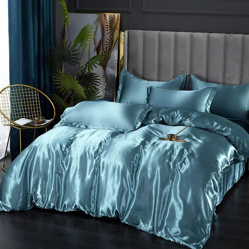 100% Pure Silk Bed Linen Set King Queen Full Twin Size