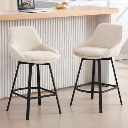 26'' Modern Counter Height Barstools with Backs