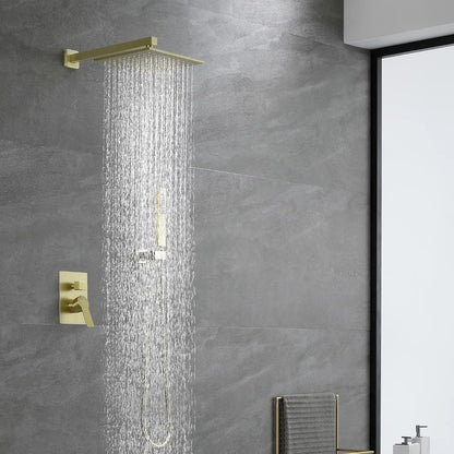 Brass Rainfall Shower System