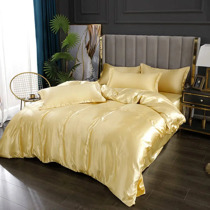 100% Pure Silk Bed Linen Set King Queen Full Twin Size