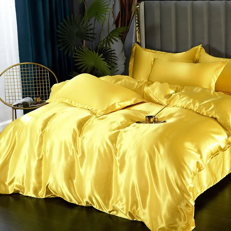 100% Pure Silk Bed Linen Set King Queen Full Twin Size